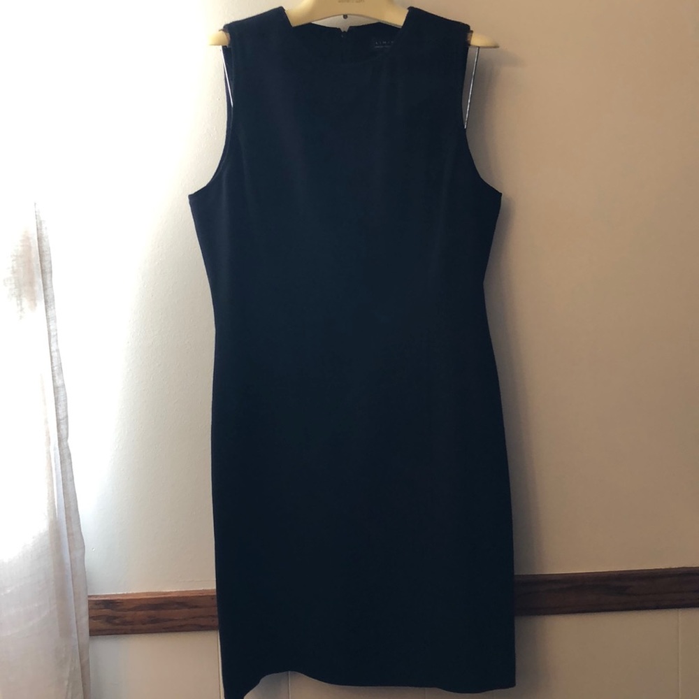 Limited Sleeveless Sheath Dress Wool size 12 Black